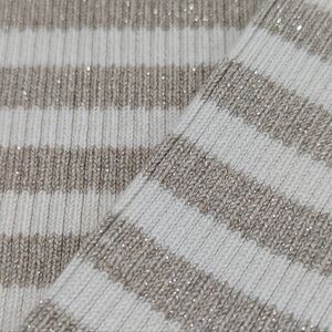 Vintage Liz Claiborne Rib Knit Metallic Stripe Turtleneck 1980's